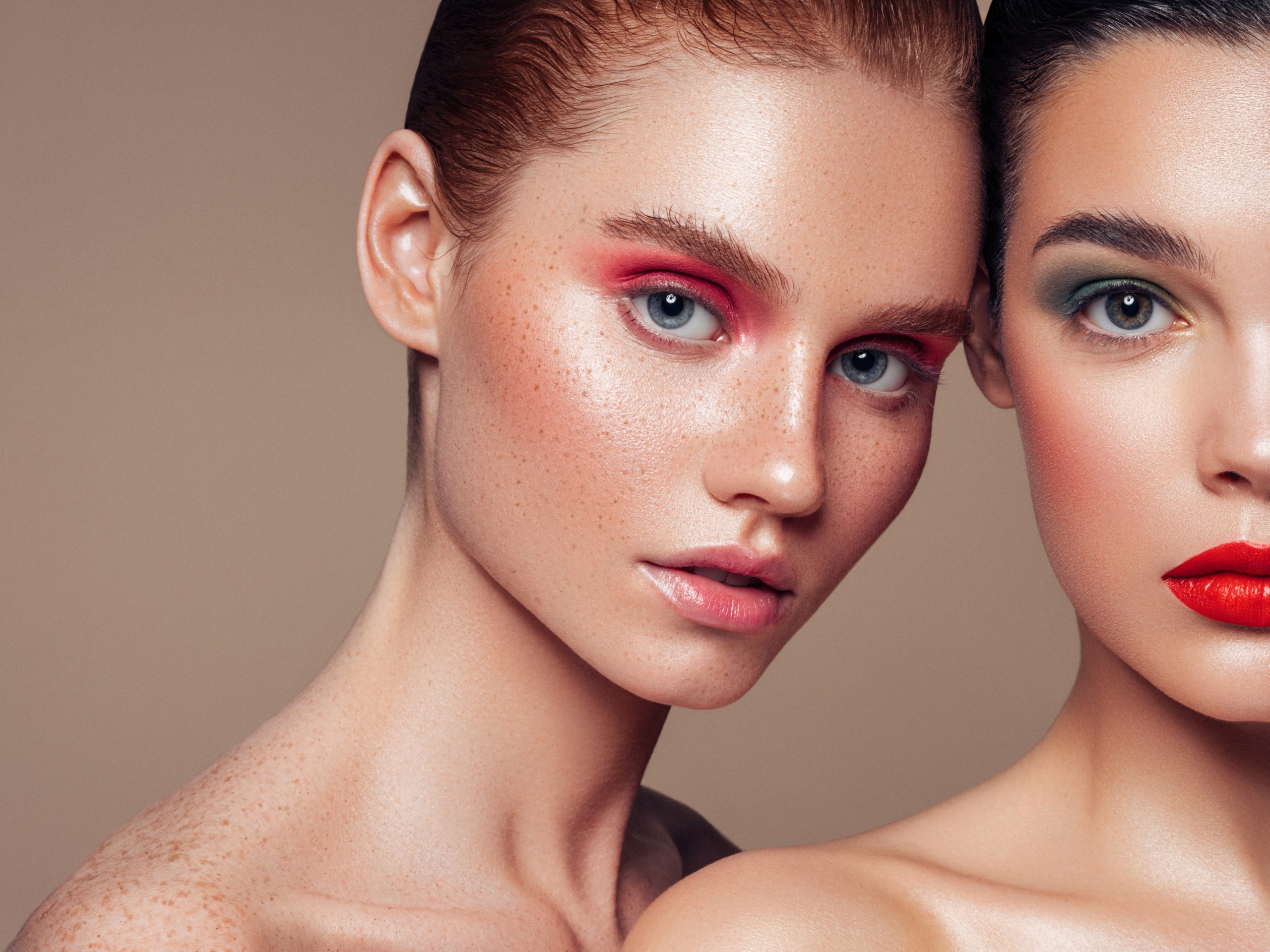 Two beautiful girls with make-up Two beautiful girls with make-up
