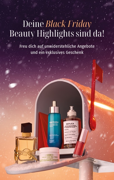 Deine Black Friday Beauty Highlights sind da! Freu dich auf unwiderstehliche Angebote und ein exklusives Geschenk
