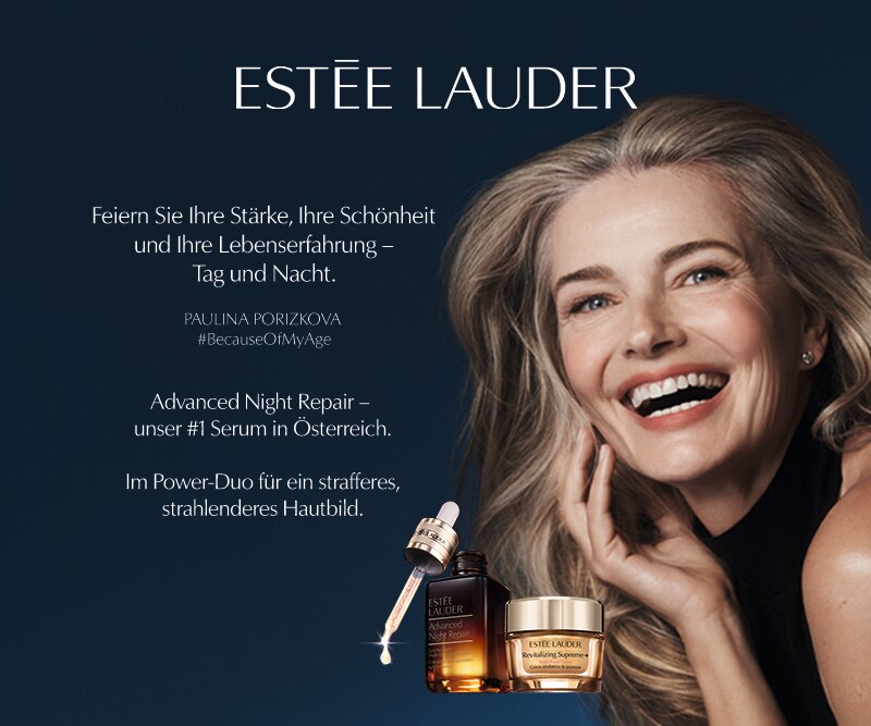 Estée Lauder Advanced Night Repair Serum und Revitalizing Supreme+ Creme als Power-Duo für straffere, strahlendere Haut.