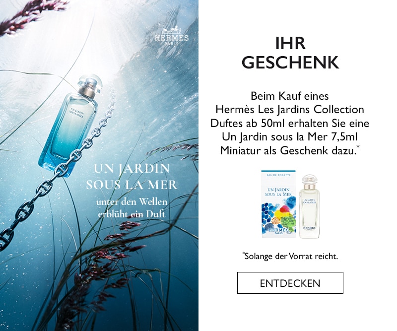 Hermès Un Jardin Sous la Mer Eau de Toilette mit Geschenkminiatur, Unterwasser-Motivbanner
