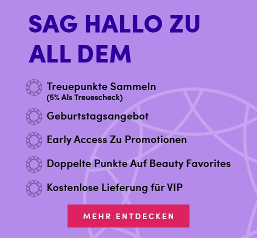 Loyalty‑Banner mit Vorteilen wie Treuepunkten, Geburtstagsangeboten und VIP‑Lieferung – jetzt mehr zum Marionnaud Treueprogramm entdecken