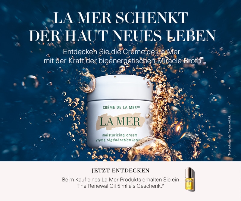 CRÈME DE LA MER™ LA MER Moisturizing Cream Crème Régénération Intense. Entdecken Sie die Crème de la Mer mit der Kraft der bioenergetischen Miracle Broth™. Beim Kauf eines La Mer Produkts erhalten Sie ein The Renewal Oil 5 ml als Geschenk.*
