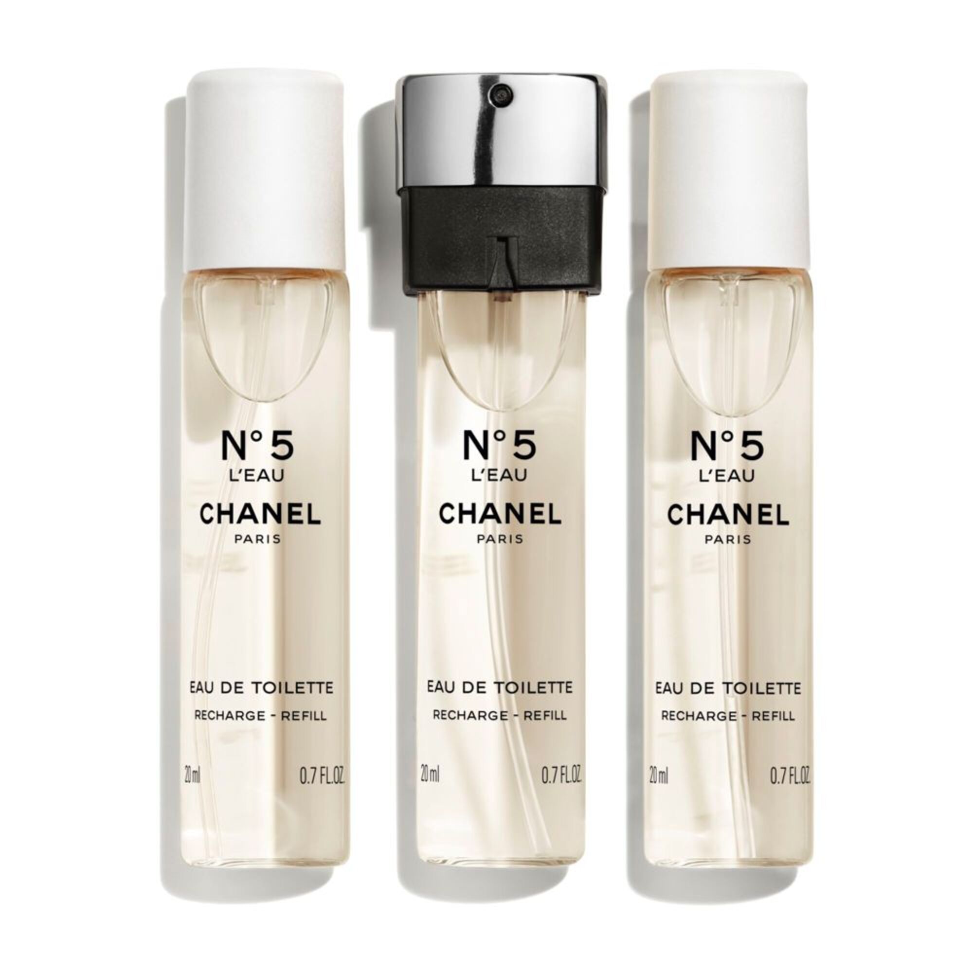60 ML CHANEL N°5 L'EAU Eau de Toilette Taschenzerstäuber - Nachfüllung 1 of 2 L'EAU Eau de Toilette Taschenzerstäuber - Nachfüllung