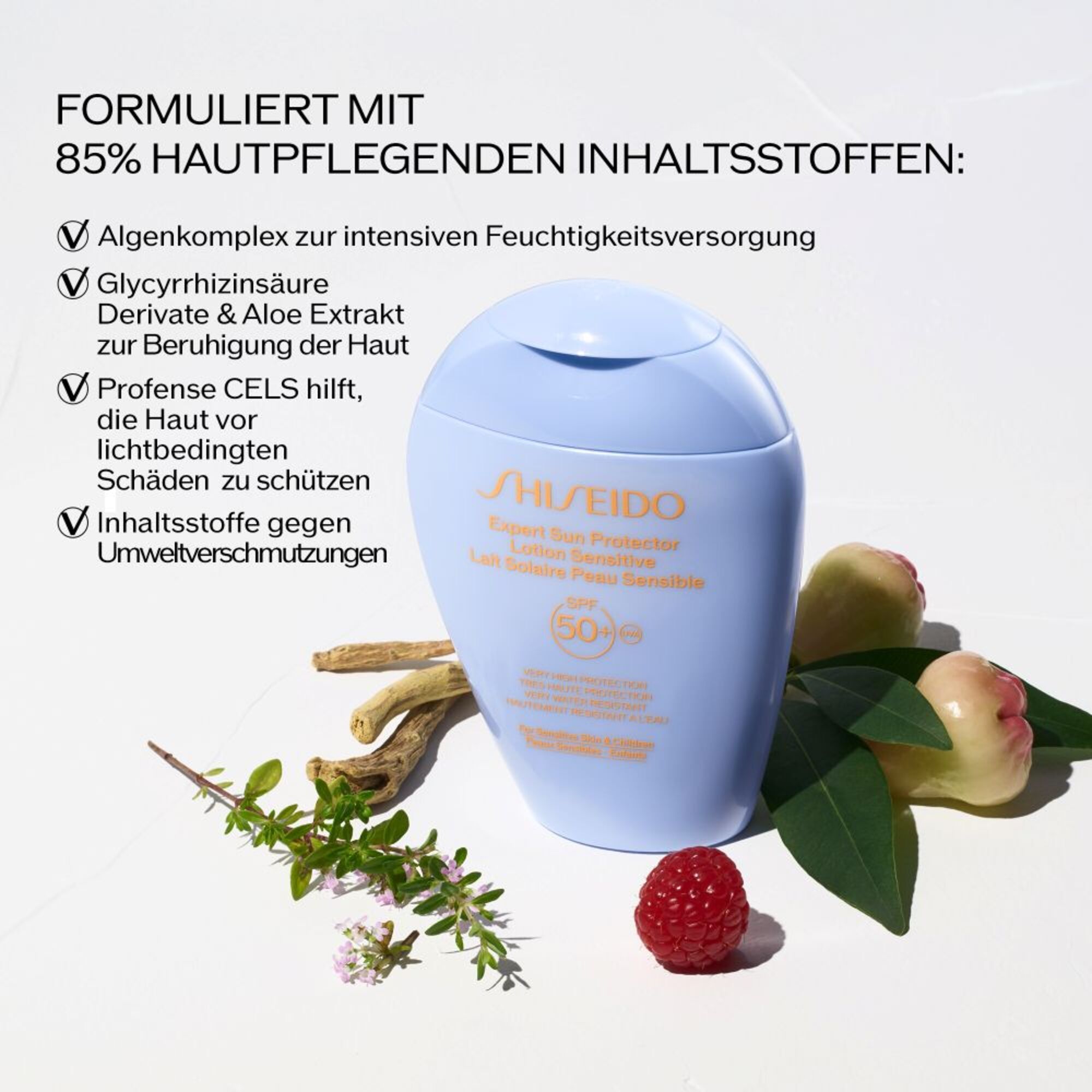 SHI SUN LOTION SENSITIV SPF50+