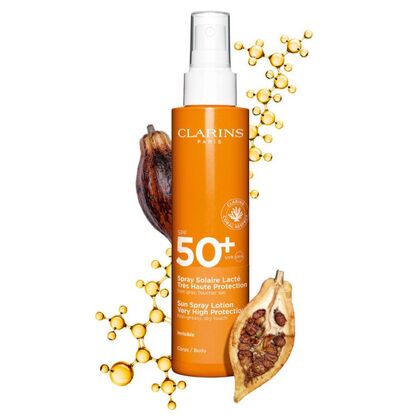 150 ML Clarins CLARINS SONNE Spray Solaire Lacté Très Haute Protection Sonnenschutz SPF 50+  1 of 3 