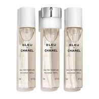 60 ML CHANEL BLEU DE CHANEL Eau de Parfum Nachfüllbares Twist & Spray 3 X 20ML Nachfüllung  