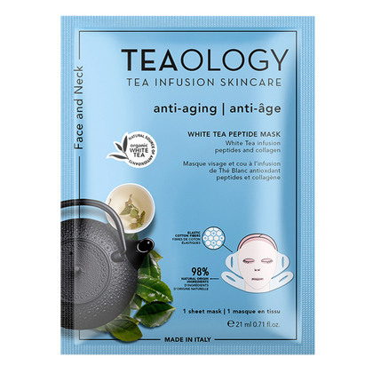 21 ML TEAOLOGY TEAOLOGY WHITE TEA White Tea Peptide Hals- und Gesichtsmaske  1 of 3 