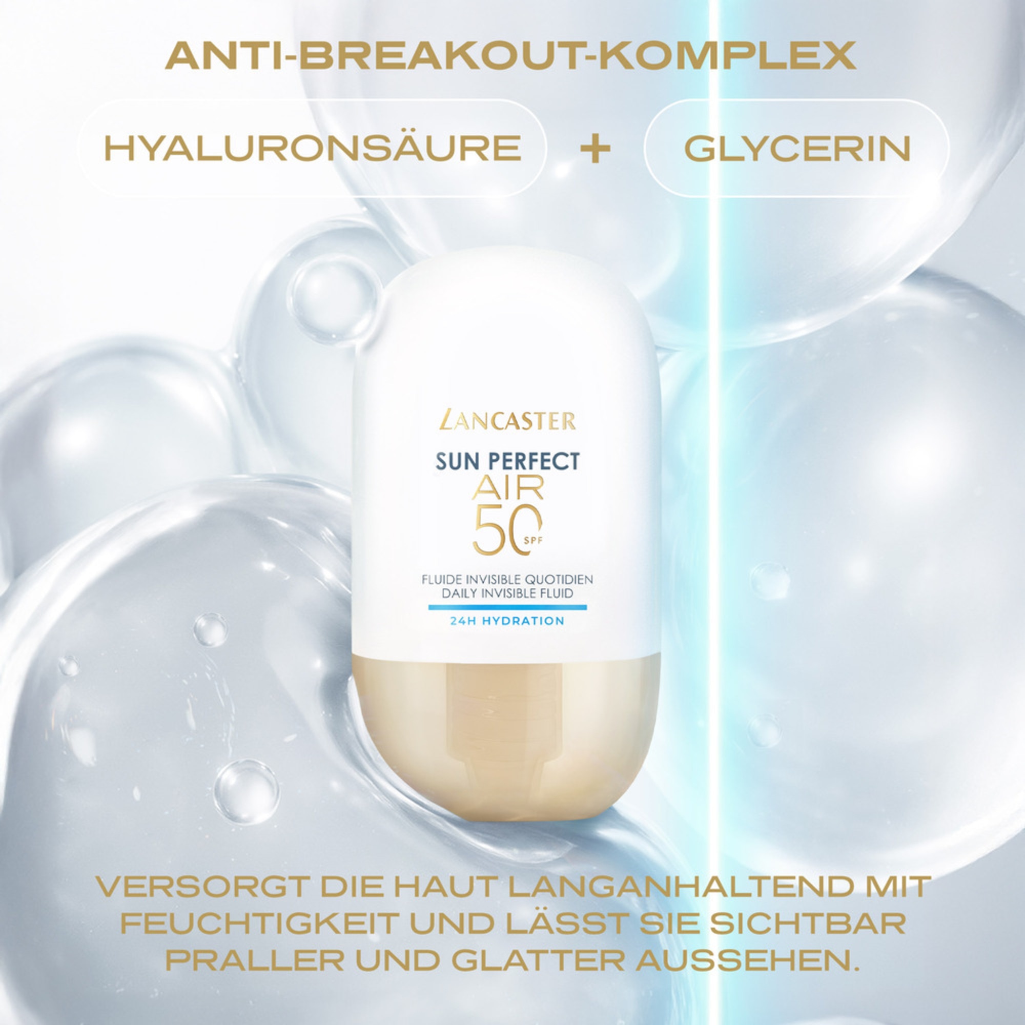 40 ML Lancaster Sun Perfect AIR Daily Invisible Fluid SPF50 24H Hydration Sonnenschutz 1 of 8