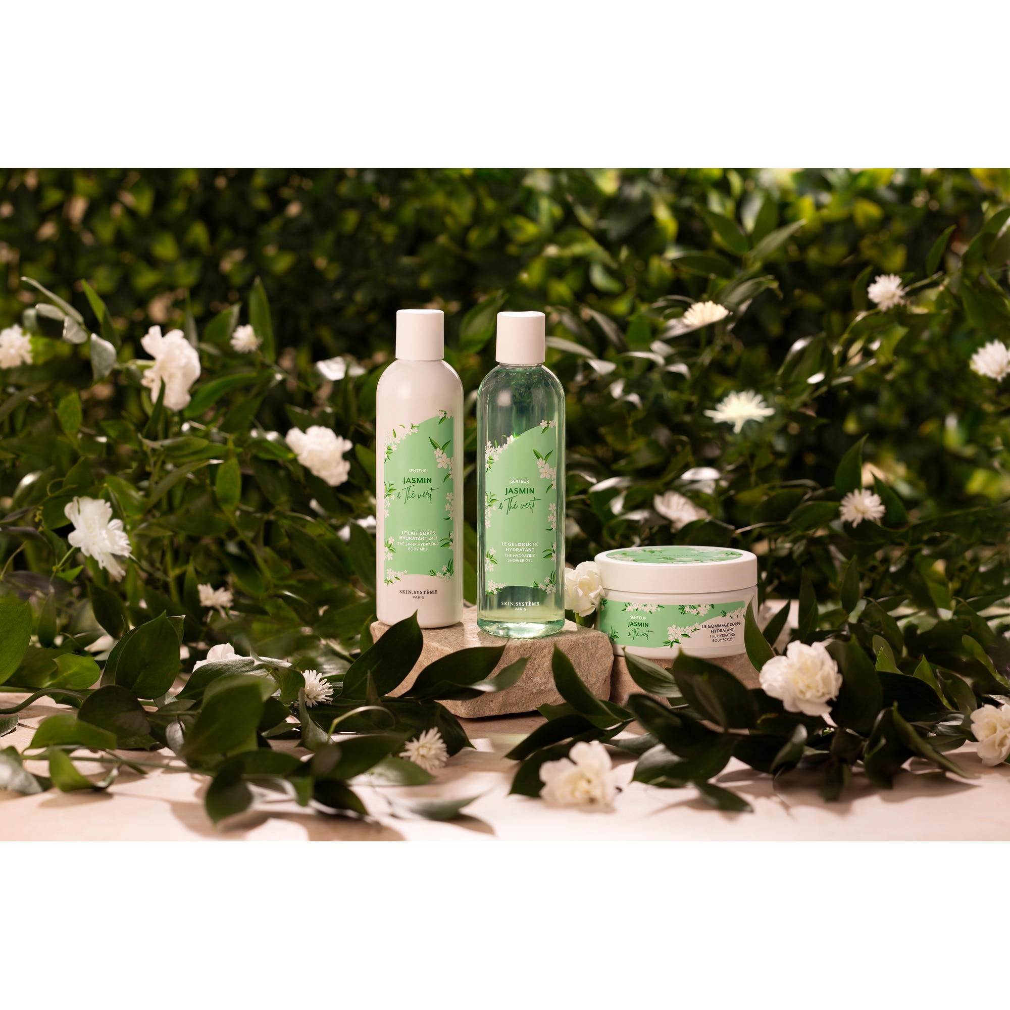 Feuchtigkeitsspendendes Körperpeeling Jasmin- und Grünteeduft