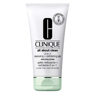 150 ML Clinique ALL ABOUT CLEAN 2-IN-1 Cleansing + Exfoliating Jelly Anti-Pollution  1 of 2 