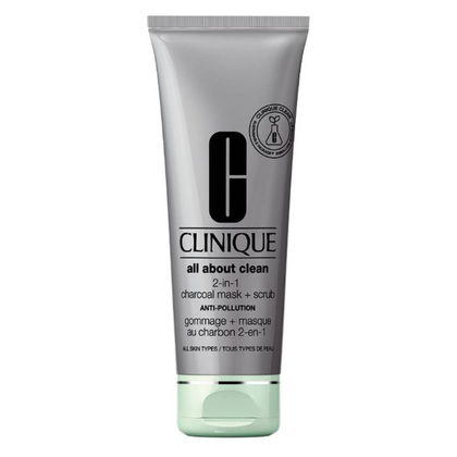 100 ML Clinique ALL ABOUT CLEAN 2-IN-1 Charcoal Mask + Scrub Anti-Pollution  1 of 2 