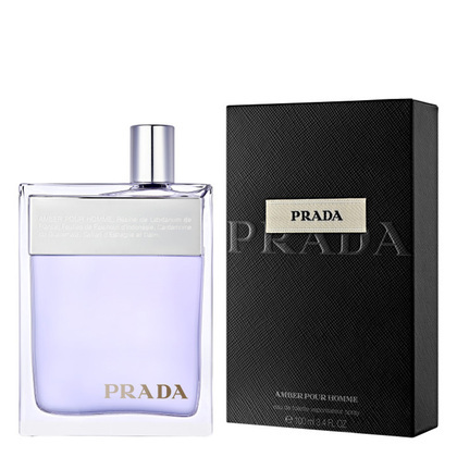 100 ML Prada PRADA AMBER MAN Pour Homme Eau de Toilette  1 of 3 