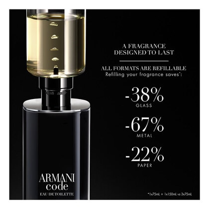 150 ML Armani GIORGIO ARMANI CODE HOMME Eau de Toilette Refill  1 of 2 