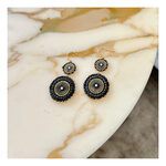 1 Stück/e Maschalina OHRSCHMUCK Double Circle Black Ohrringe  2 of 2 Double Circle Black Ohrringe