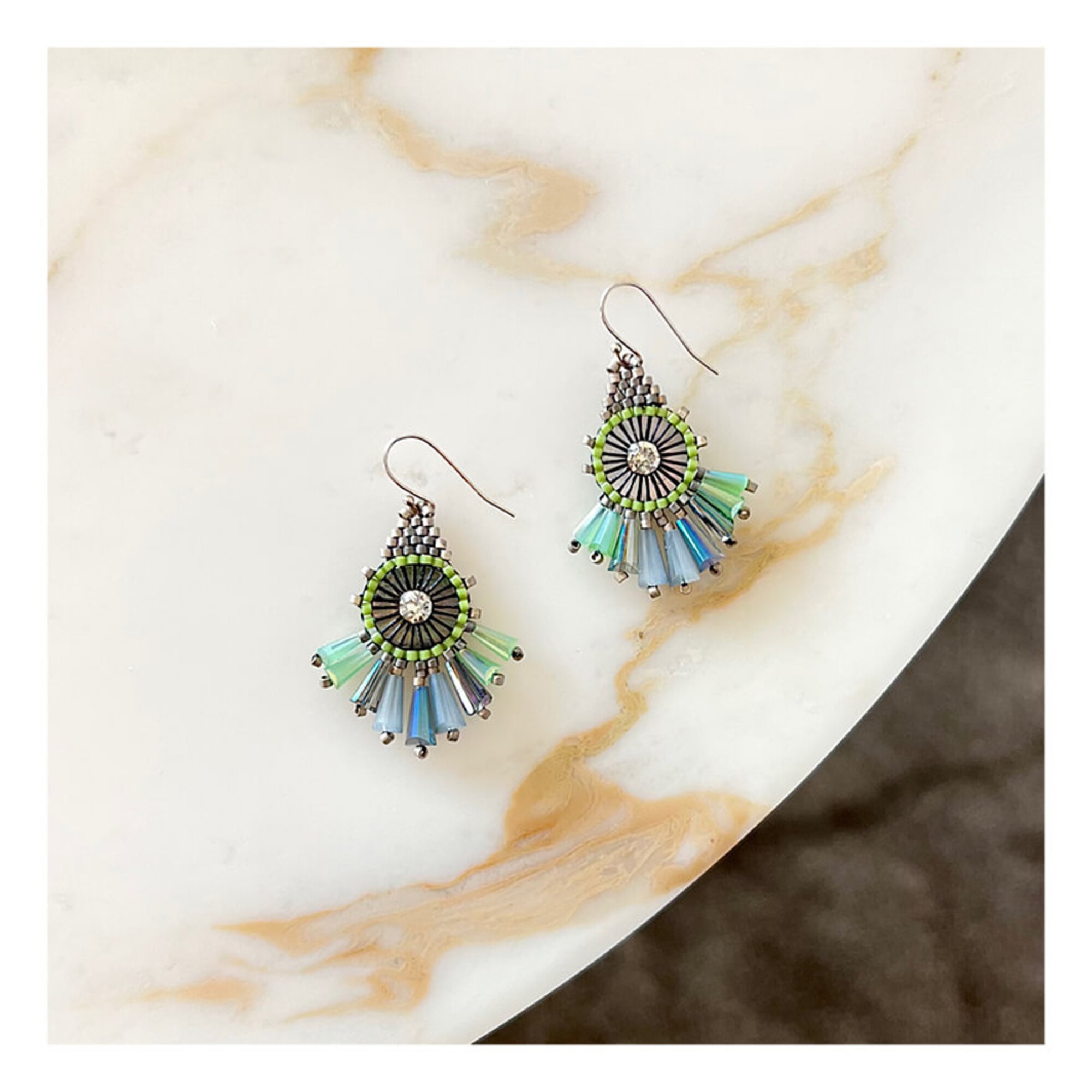 Triangle Green Ohrringe