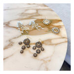 1 Stück/e Maschalina OHRSCHMUCK Silver Grey Circle Ohrringe 2 of 2 Silver Grey Circle Ohrringe
