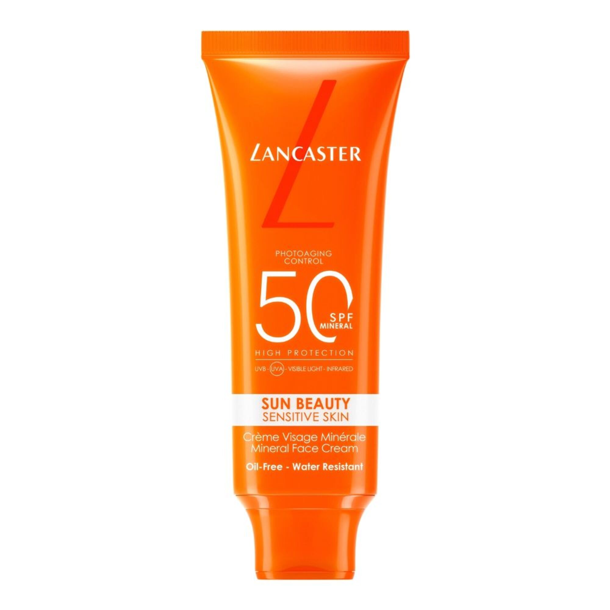 50 ML Lancaster SUN BEAUTY CARE Sun Beauty Sensitive Skin Mineral Face Cream SPF51 1 of 3