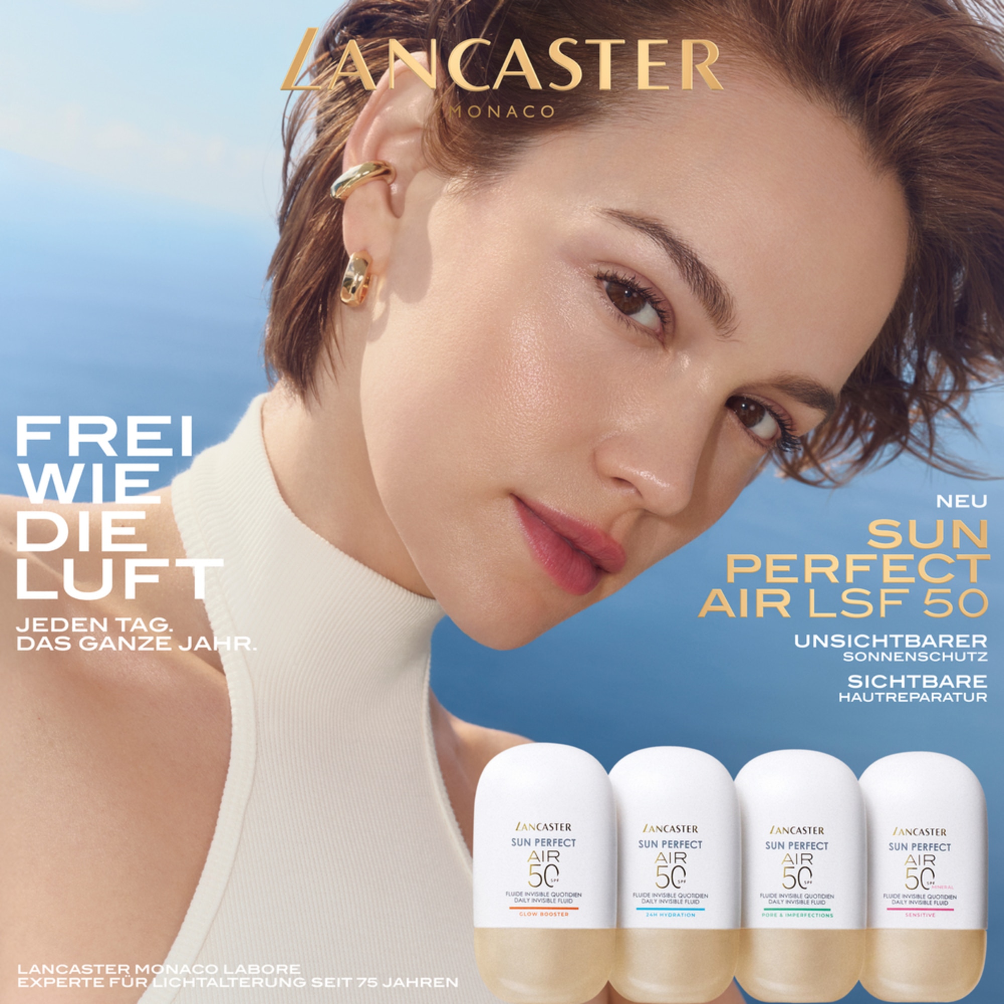 40 ML Lancaster Sun Perfect AIR Daily Invisible Fluid SPF50 Glow Booster Sonnenschutz 1 of 8