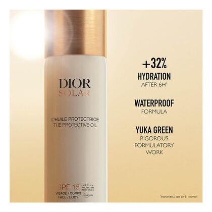 125 ML Dior dior solar L'Huile Protectrice Visage et Corps SPF 15 Sonnenöl  1 of 3 