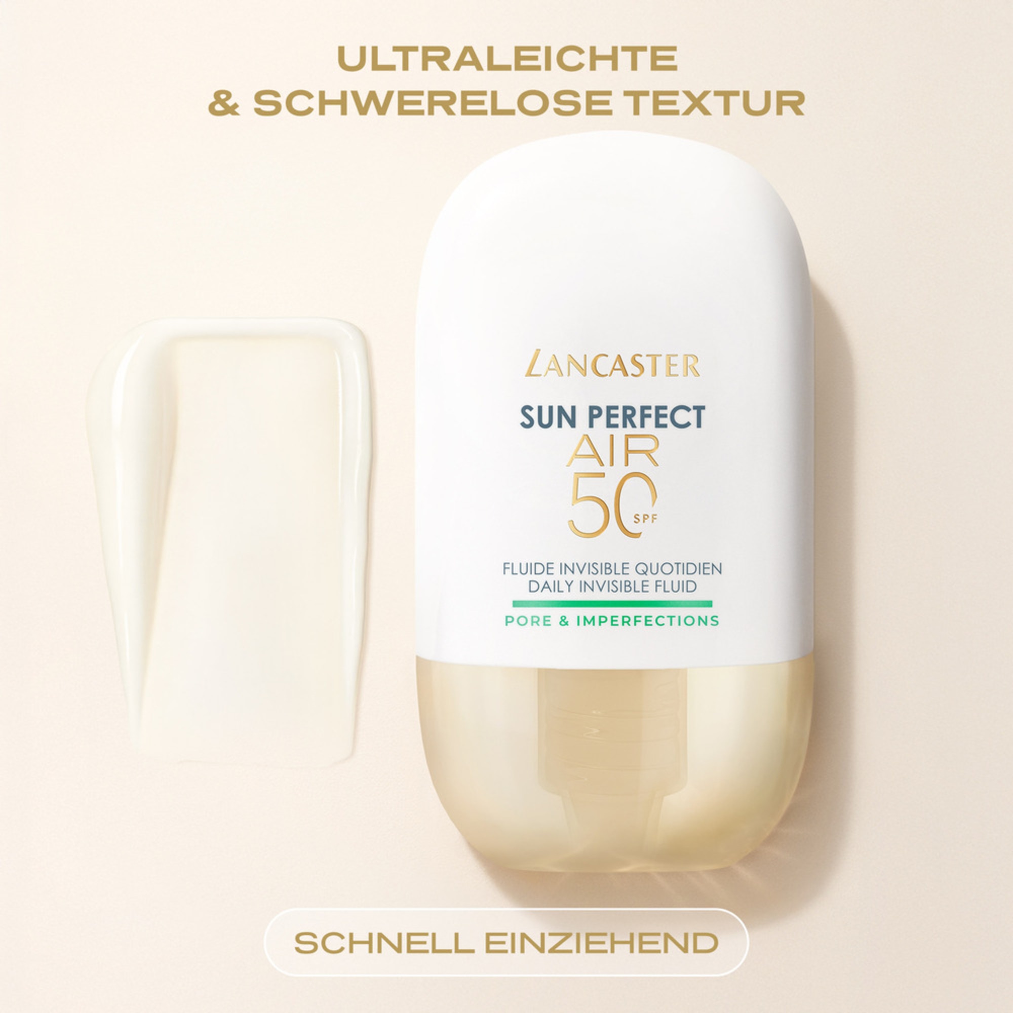 40 ML Lancaster Sun Perfect AIR Daily Invisible Fluid SPF50 Pore & Imperfections Sonnenschutz  1 of 8 