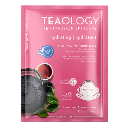 21 ML TEAOLOGY TEAOLOGY PEACH TEA Peach Tea Hyaluronic Hals- und Gesichtsmaske  1 of 3 