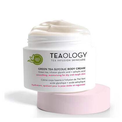 260 ML TEAOLOGY TEAOLOGY GREEN TEA Green Tea Glycolic Body Cream  1 of 2 