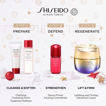 50 ML Shiseido VITAL PERFECTION Vital Perfection Uplifting And Firming Cream Advanced Holiday Kit  1 of 5 