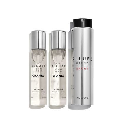 60 ML CHANEL ALLURE HOMME SPORT Cologne nachfüllbares Travel Spray  1 of 1 