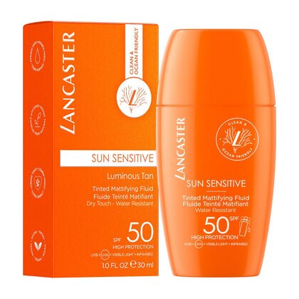 30 ML Lancaster SUN PERFECT Tinted Mattifying Fluid SPF 51  1 of 2 