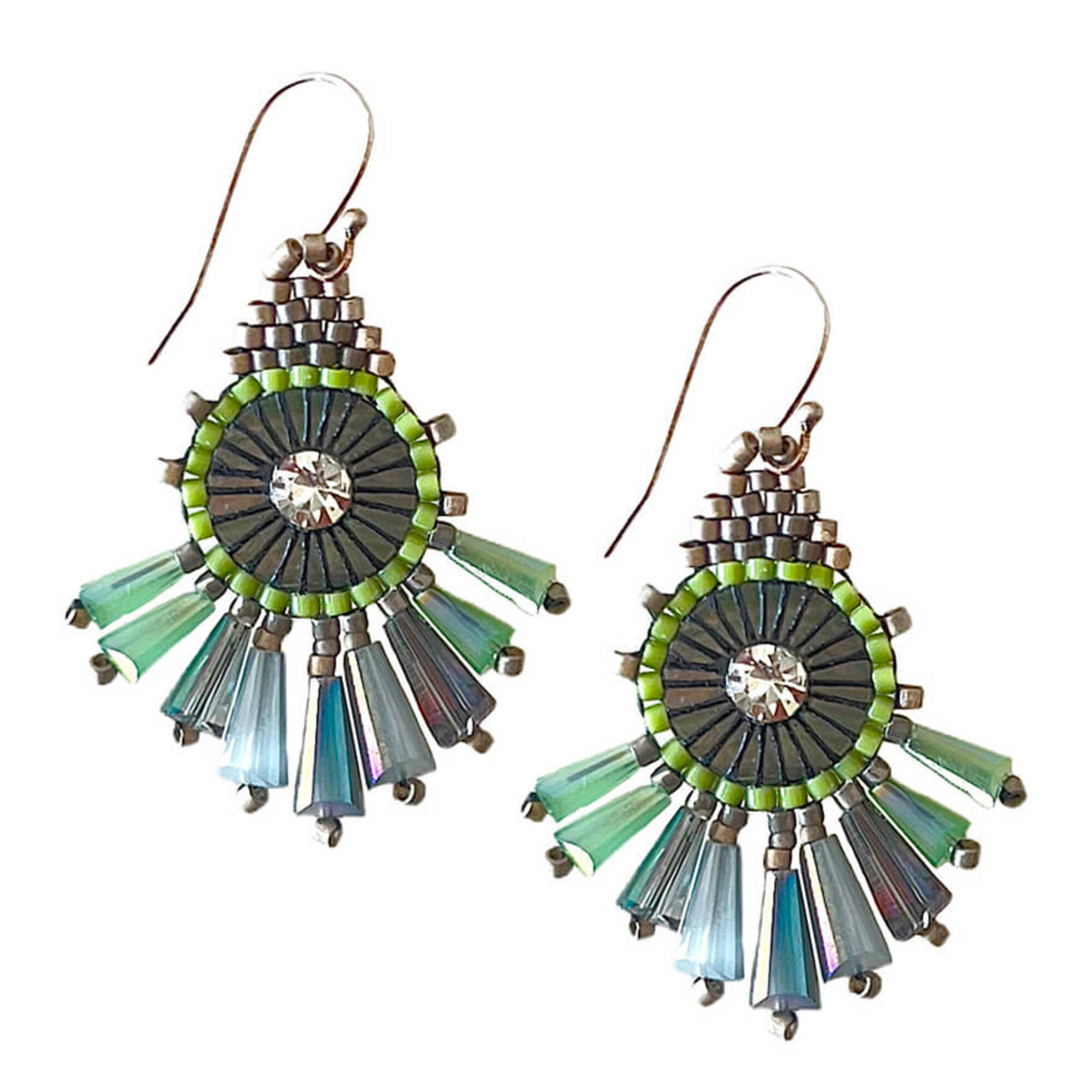 1 Stück/e Maschalina OHRSCHMUCK Triangle Green Ohrringe 1 of 2