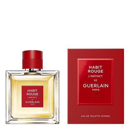 100 ML Guerlain HABIT ROUGE L'INSTINCT INTENSE Eau de Toilette Intense  1 of 2 