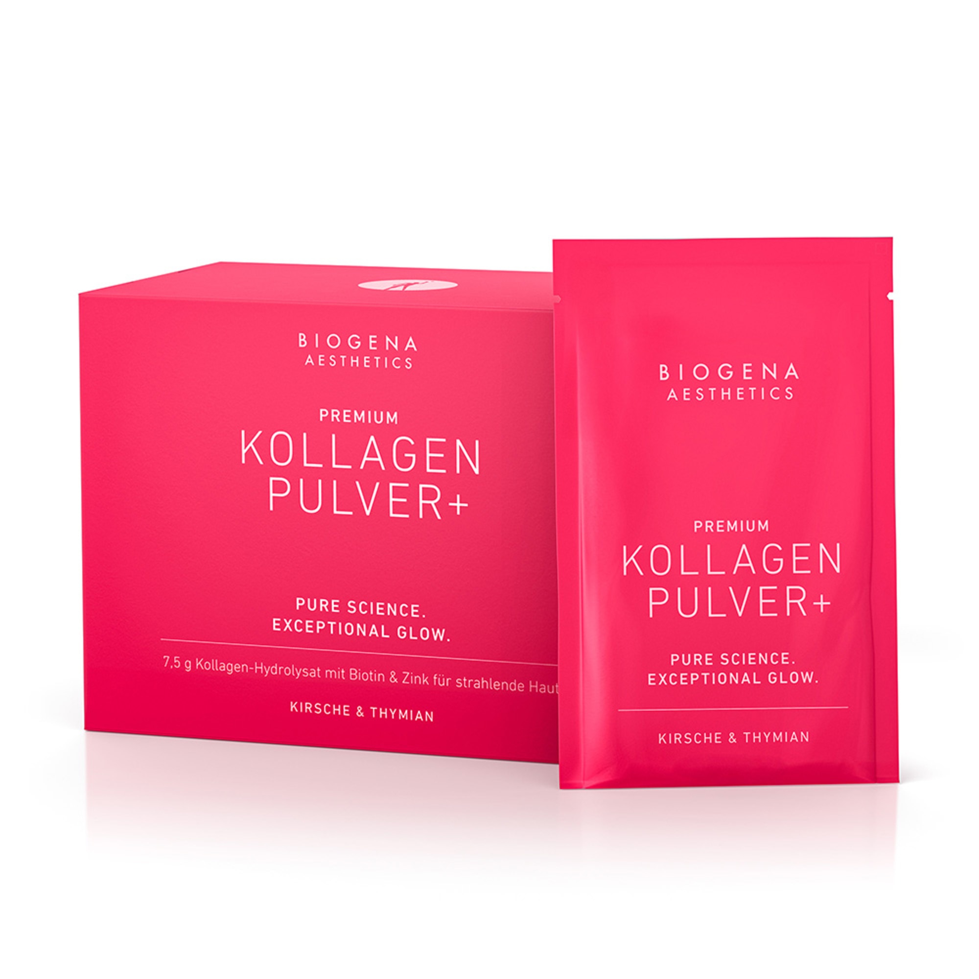 180 G Biogena AESTHETICS Kollagen Pulver+ - Kirsche & Thymian Kollagen Pulver+ - Kirsche & Thymian