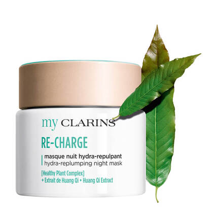 50 ML Clarins RE-CHARGE Hydra-replumping night mask - Nachtmaske  1 of 3 