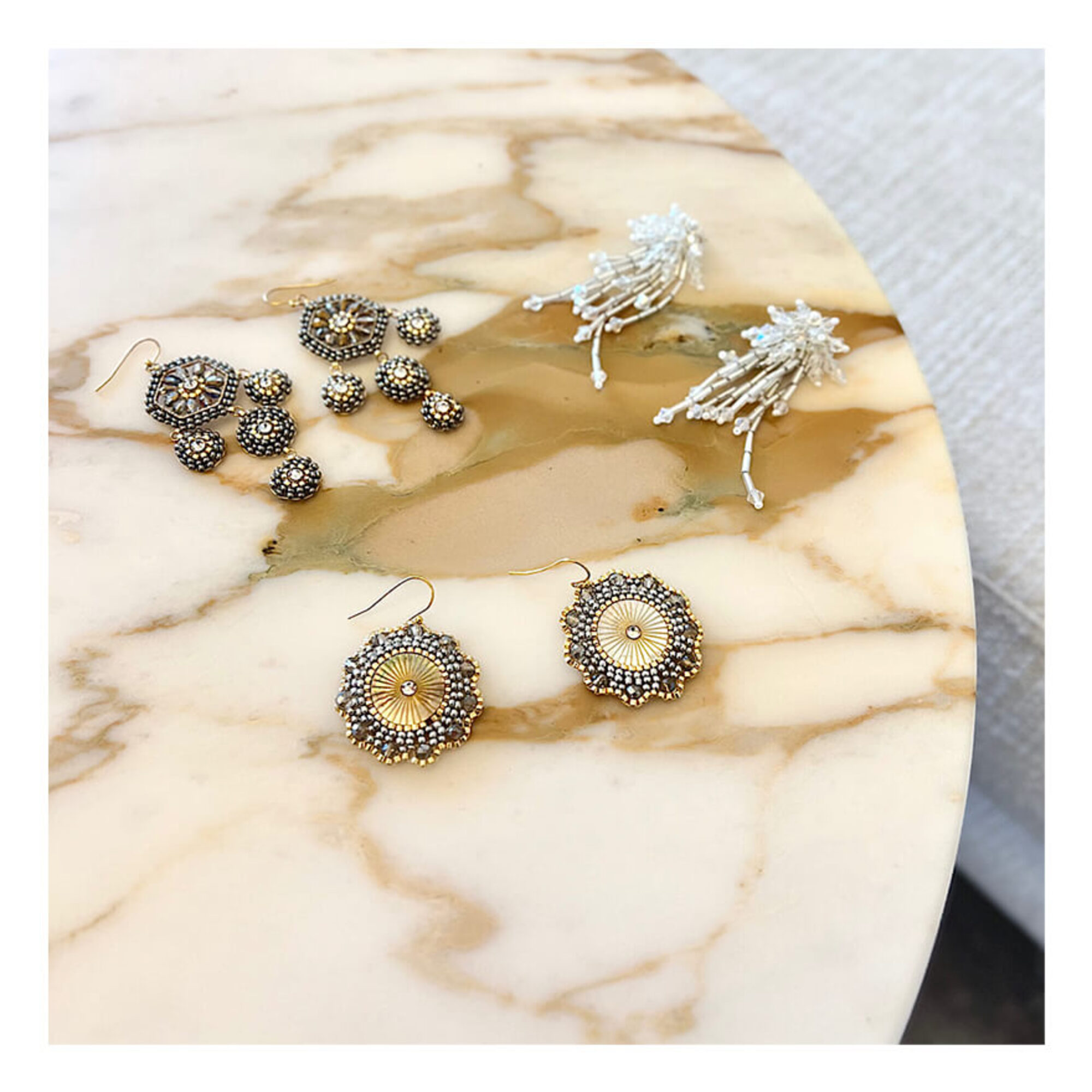 Flower Grey Ohrringe