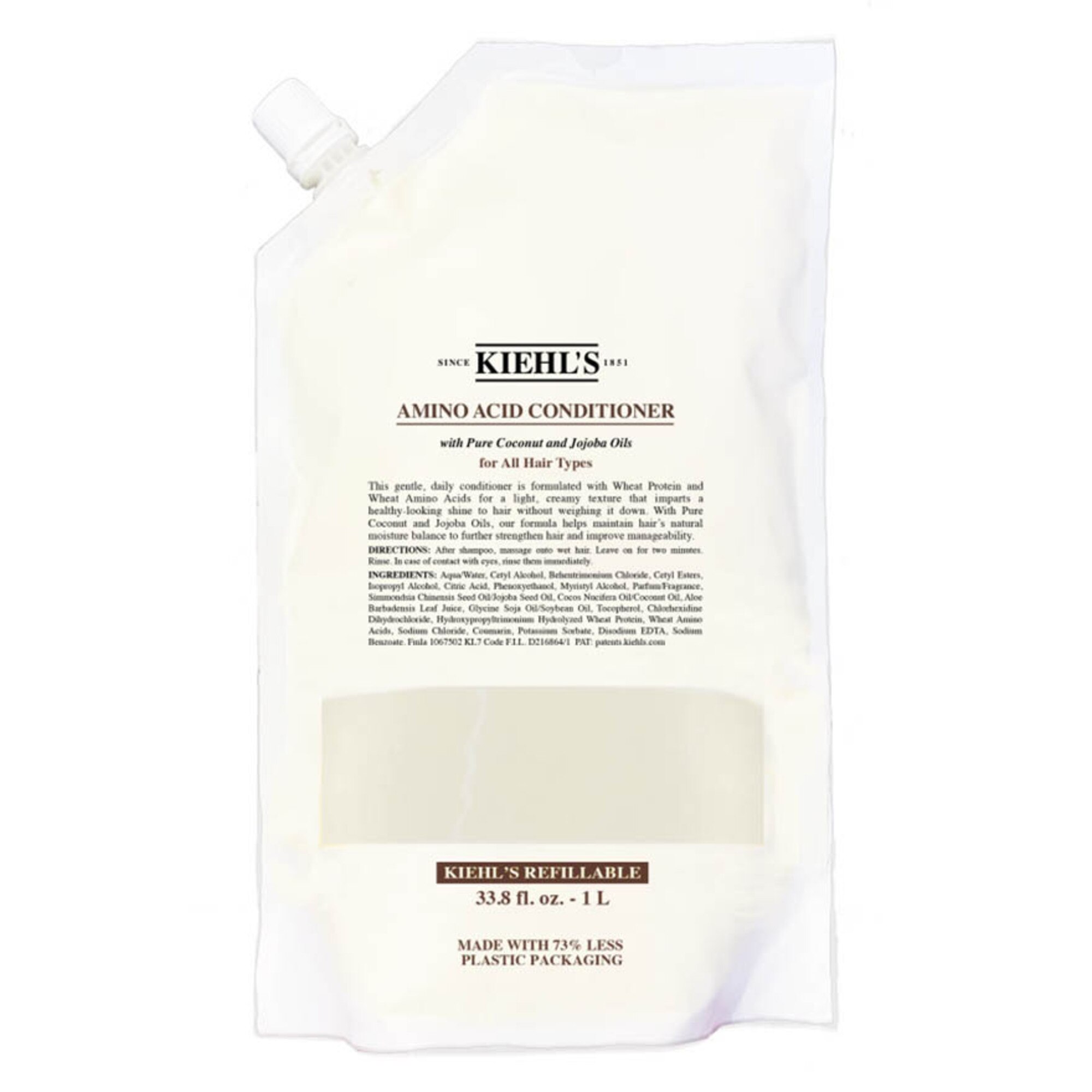 1000 ML Kiehl's Amino Acid Conditioner Refillable Pouch Pflegespülung  Pflegespülung